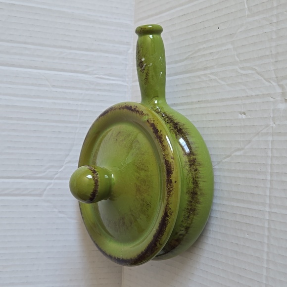 Fabrique EN Italie De Silva Made in Italy Stoneware Soup Bowl with Handle Green - Picture 2 of 11